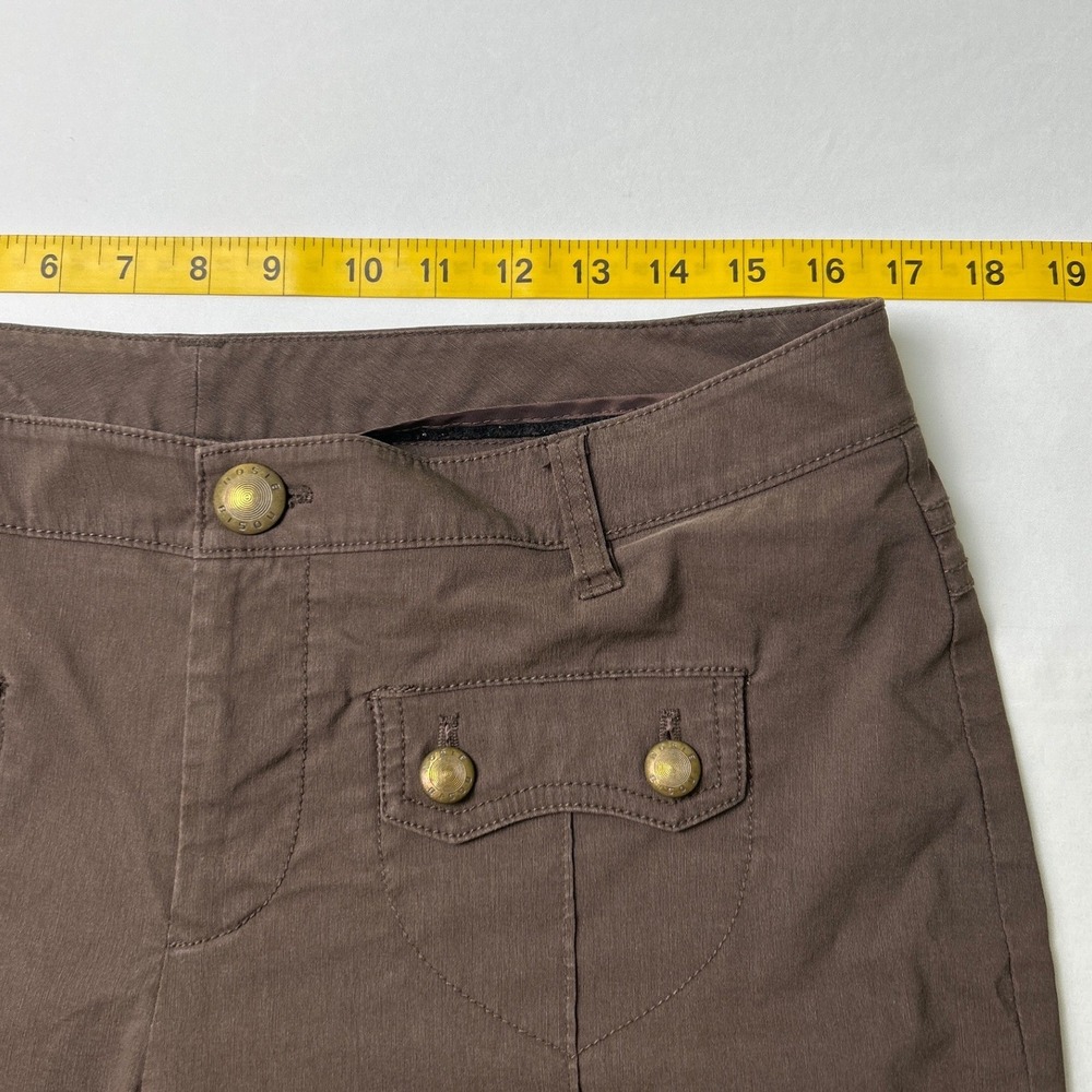 Bisou Bisou Womens Wide Leg Utility Flap Pocket Trousers Size 12 Brown - Picture 6 of 10